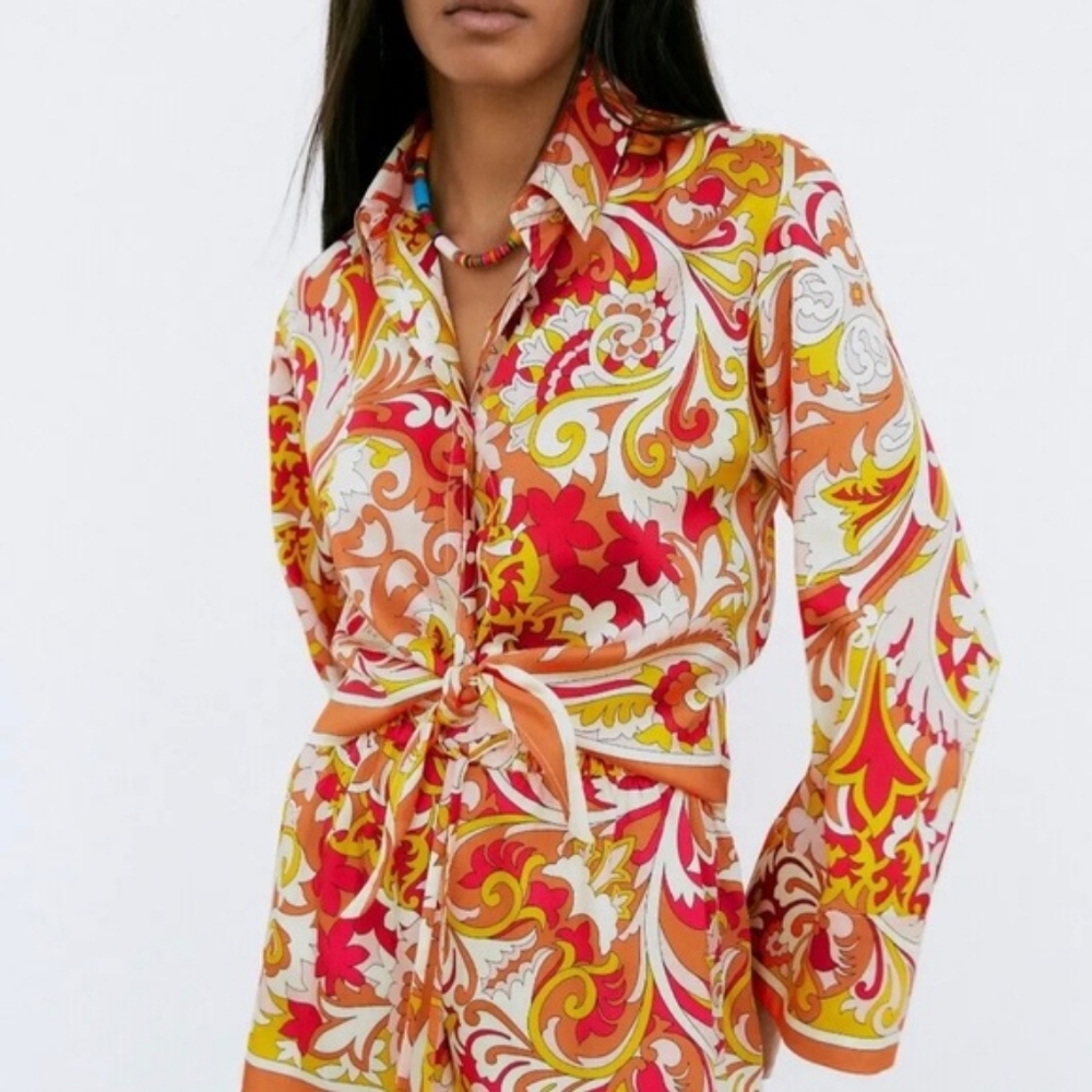 Zara satin blouse size L
